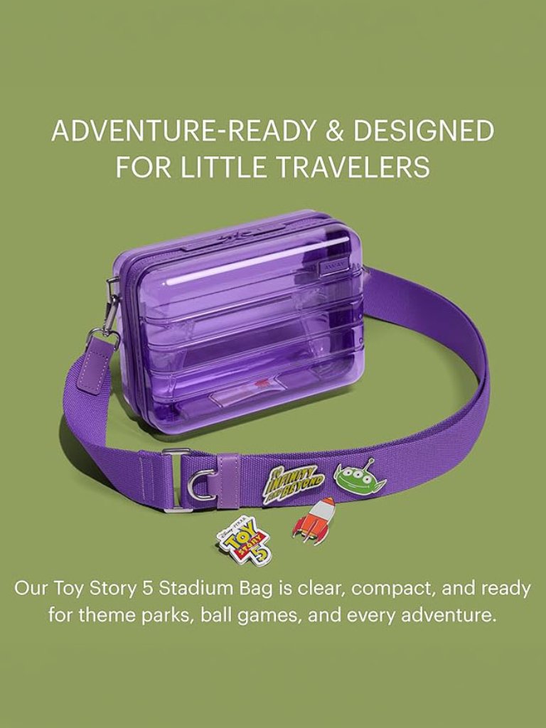 New Away X Toy Story 5 Stadium Bag And Enamel Pin Set Buzz Purple — image 3 of 4